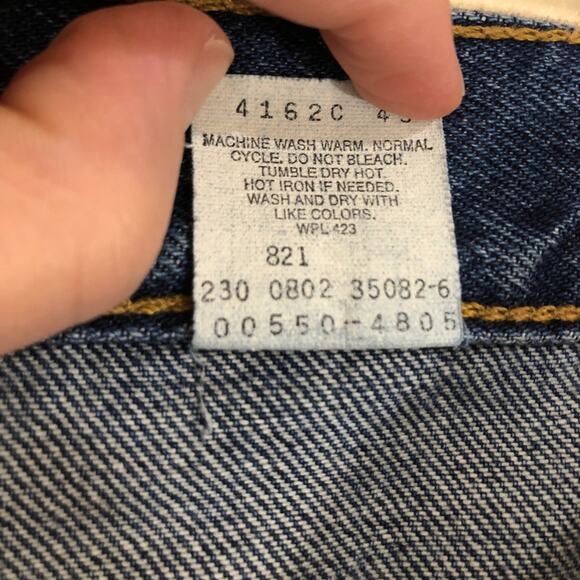 Vintage Y2K Levi’s 550 Straight Relaxed Fit Baggy High Rise Jeans 32x32 - Picture 7 of 7